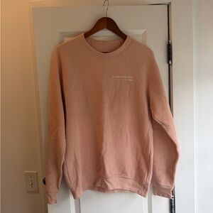 Summer Fridays First Launch Blush Crewneck Sweater